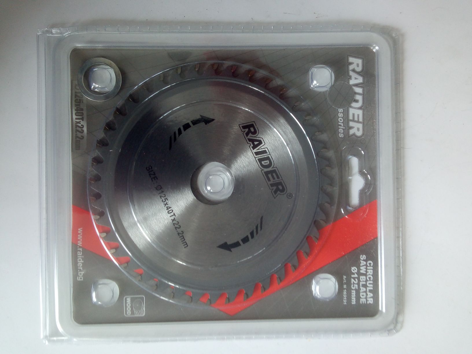 Видиран диск за циркуляр ф 125 х 40Т х 22.2 мм RAIDER armen-tools